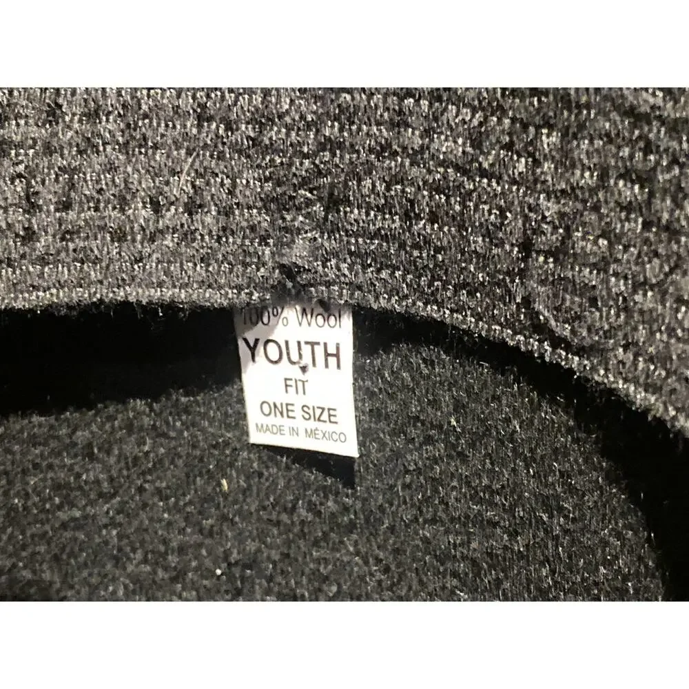 Resistol Youth Black Wool Cowboy Hat One Size Western Rodeo Self Conforming